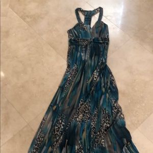 Long multi colored maxi dress.